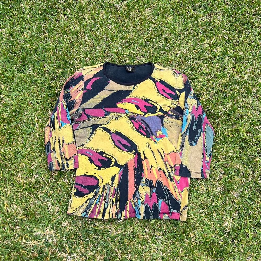 Katina Marie y2k abstract top Women’s size M